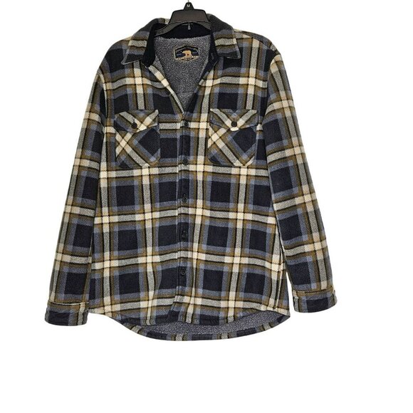 Freedom Foundry‎ Plaid Heritage Print Sherpa Lined Fleece Shirt Jacket Shacket M - Picture 1 of 9